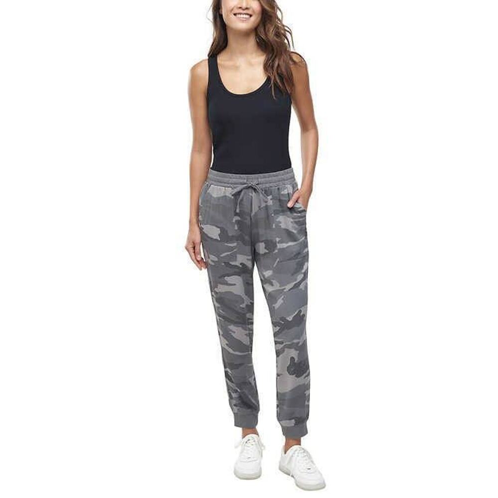 New Splendid Womans Sz‎ XXL Jogger Pants Gray Camo Pull On Comfort Stretch NWT